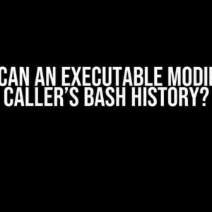 How Can an Executable Modify Its Caller’s Bash History?