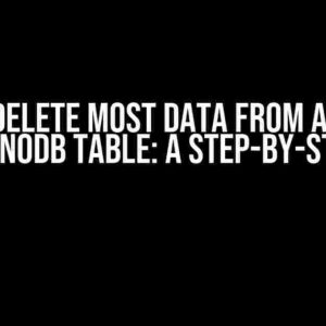 How to Delete Most Data from a 2,000GB MySQL InnoDB Table: A Step-by-Step Guide