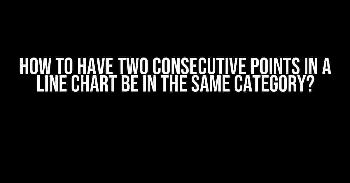 How to Have Two Consecutive Points in a Line Chart Be in the Same Category?