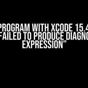 SwiftUI Program with Xcode 15.4 Display Error: “Failed to produce diagnostic for expression”