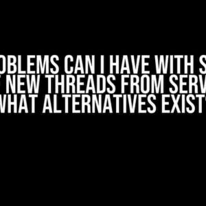 What Problems Can I Have with Spawning a Set of New Threads from Servlet and What Alternatives Exist?